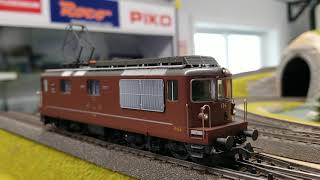 Roco HO AC 79819 BLS Re 4/4 on Euro Model Trains Showroom layout