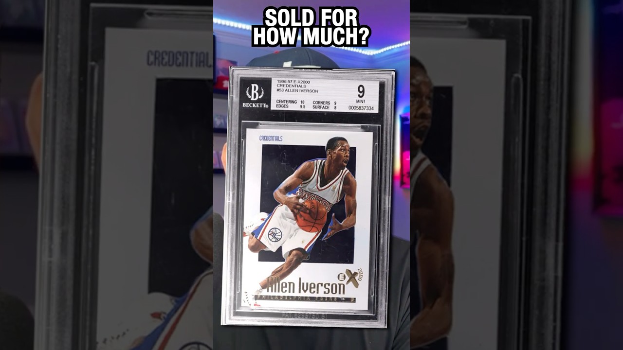 1996 Skybox E-X2000 Credentials Allen Iverson ROOKIE /499 #53 BGS 