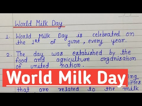 essay on world milk day