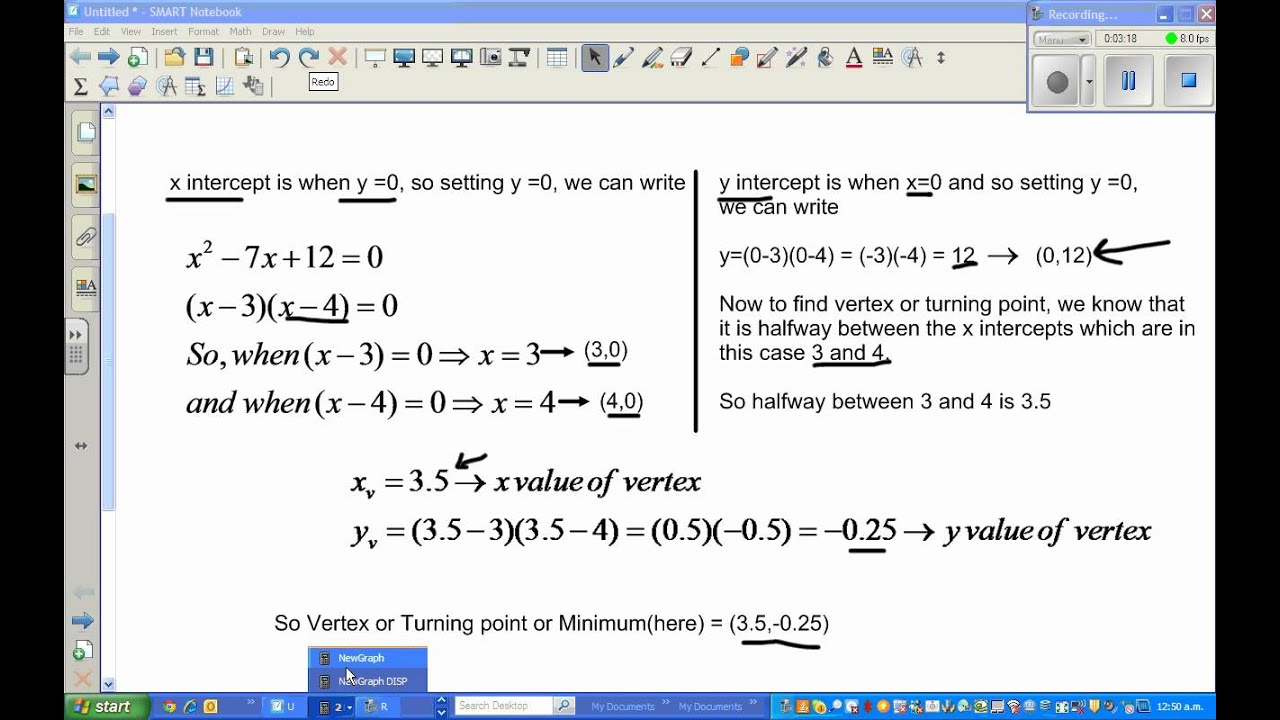 How to use graphic calculator to graph quadratic equation YouTube