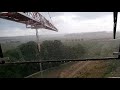 Крановщик во время шторма-грозы на башенном кране.Crane operator during a storm on tower crane!