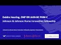 Johnson & Johnson Nurse Innovation Fellowship Presentation: Deidra Heuring, DNP, RN, AHN-BC, PMH-C