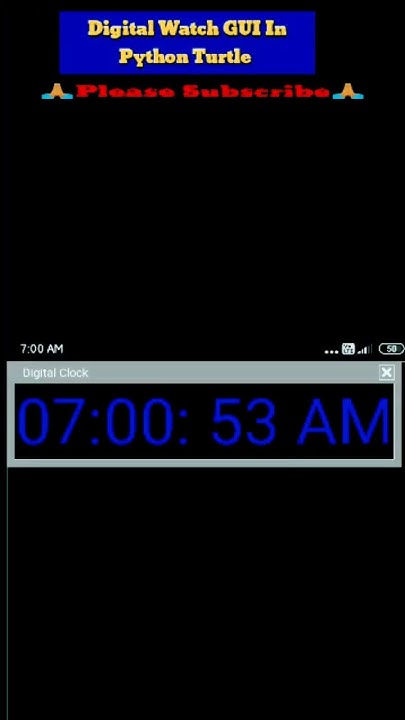 Degital Clock Realtime Using Python Turtle|Digital Clock Using Python ...