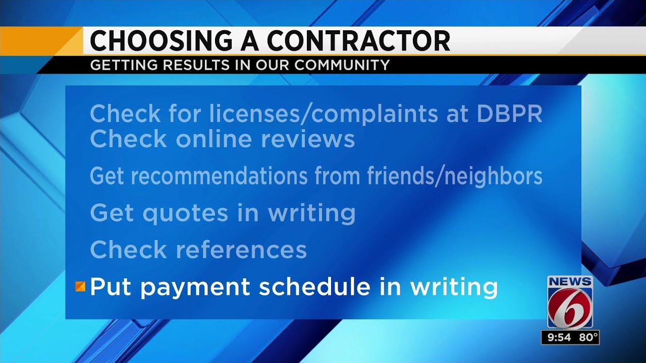 How to see if a contractor is licensed to make repairs