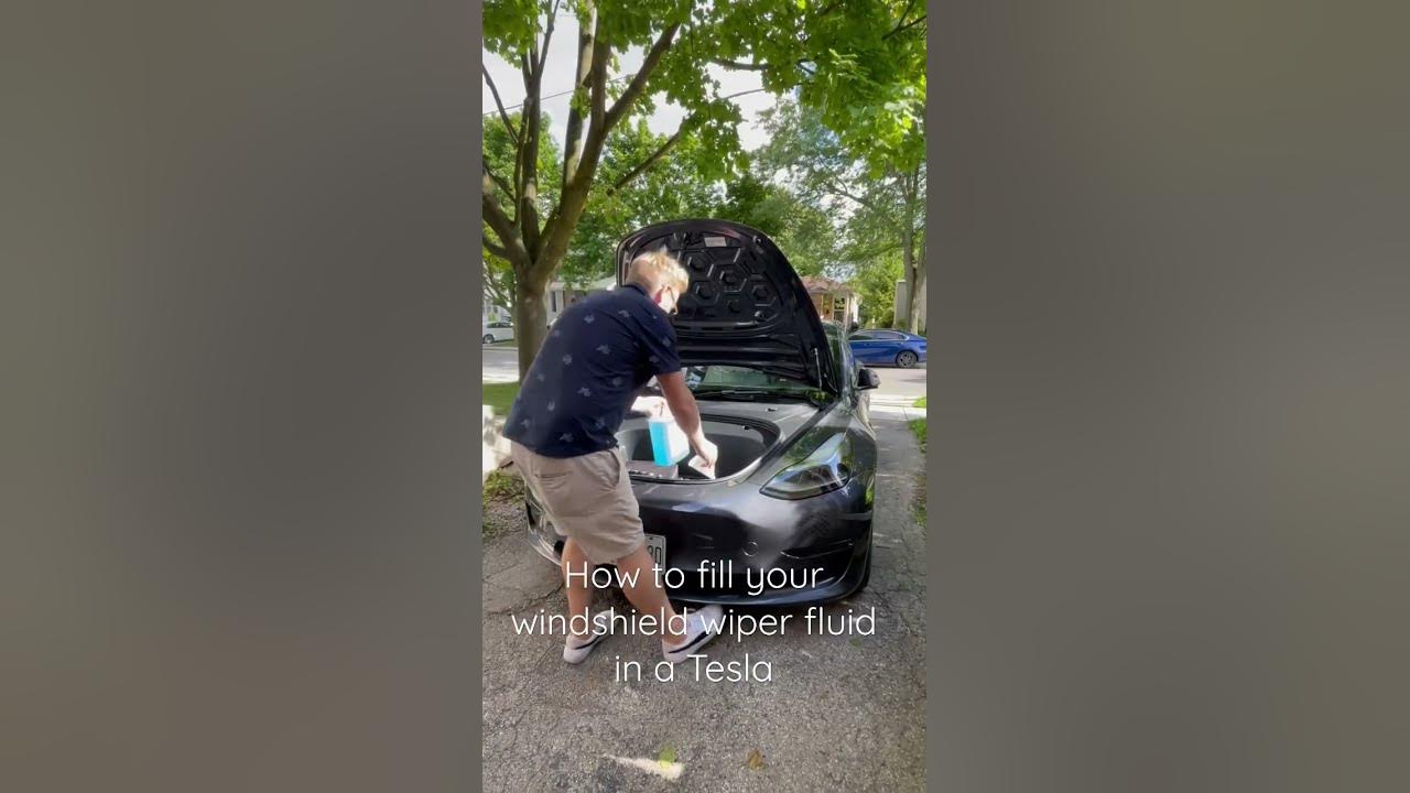 This is how much windshield washer fluid is left in a one gallon jug once  the warning pops up. : r/TeslaModel3