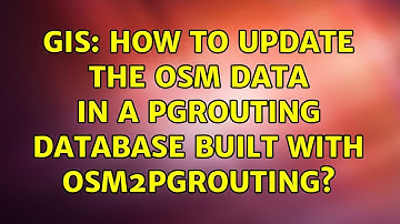 GIS: How to update the OSM data in a PGRouting Database built with osm2pgrouting?