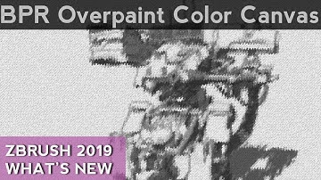 023 ZBrush BPR Filter Overpaint Color Canvas