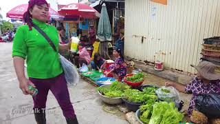 Asmr Walking Tour | Street Food, Walk Around Svay Rieng Market | Cambodia.