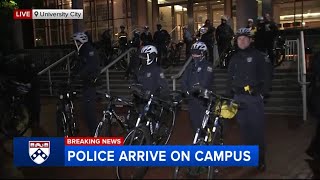 Police arrive at Penn amid ongoing calls to disband protest