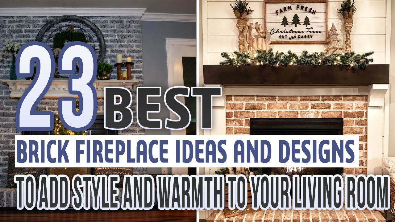 Living Rooms With Brick Fireplaces