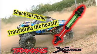 Traxxas X-Maxx shock rebuild, oil change and tuning tips