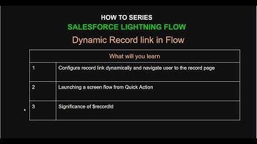 4. How to Series | Salesforce Flow  I  Dynamic record link in Flow