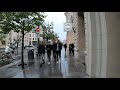 Evening walk along the central street of Vilnius city