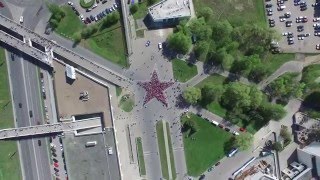 Съемка с воздуха флешмоба в Зеленограде ко Дню Великой Победы! 4K!
