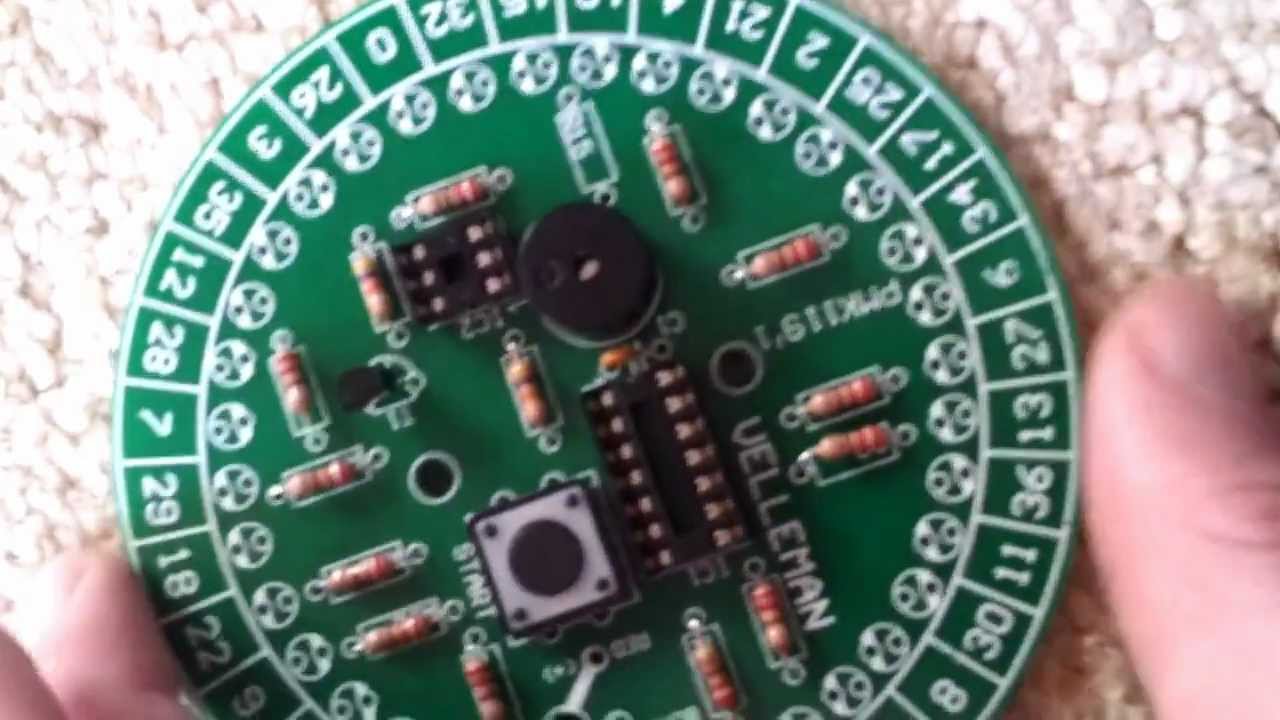 How to make a velleman roulette board part1 YouTube