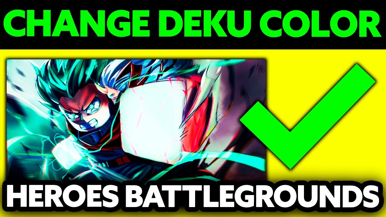 How To Change Deku Color in Heroes Battlegrounds (2025) - Step by Step ...