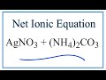 Net Ionic Equations and Precipitation