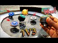 150g heavy metal and magnetic beyblade by using three magnets rip lion