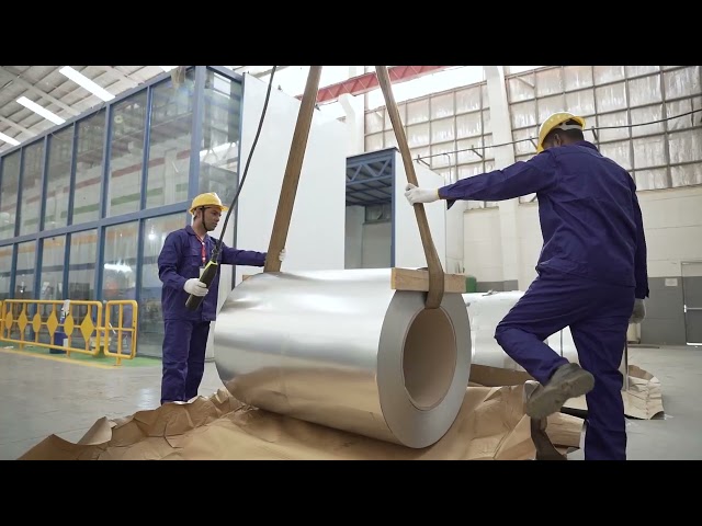 Zain One Industry Aluminum coil coating company factory overview. CCL production line video class=