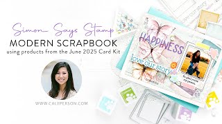 Simon Says Stamp - Modern Scrapbook (on a card!) @caly.person