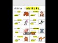 Reading about Animal habitats
