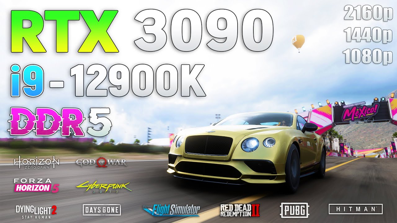 GeForce RTX 3090 + i9 12900K - Test in 10 Games l 1080p l 1440p l
