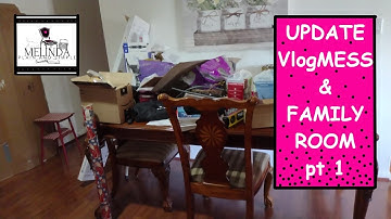 VlogMESS & Family Room UPDATE: pt 1 _ DECLUTTER & CLEAR THE DINING ROOM TABLE