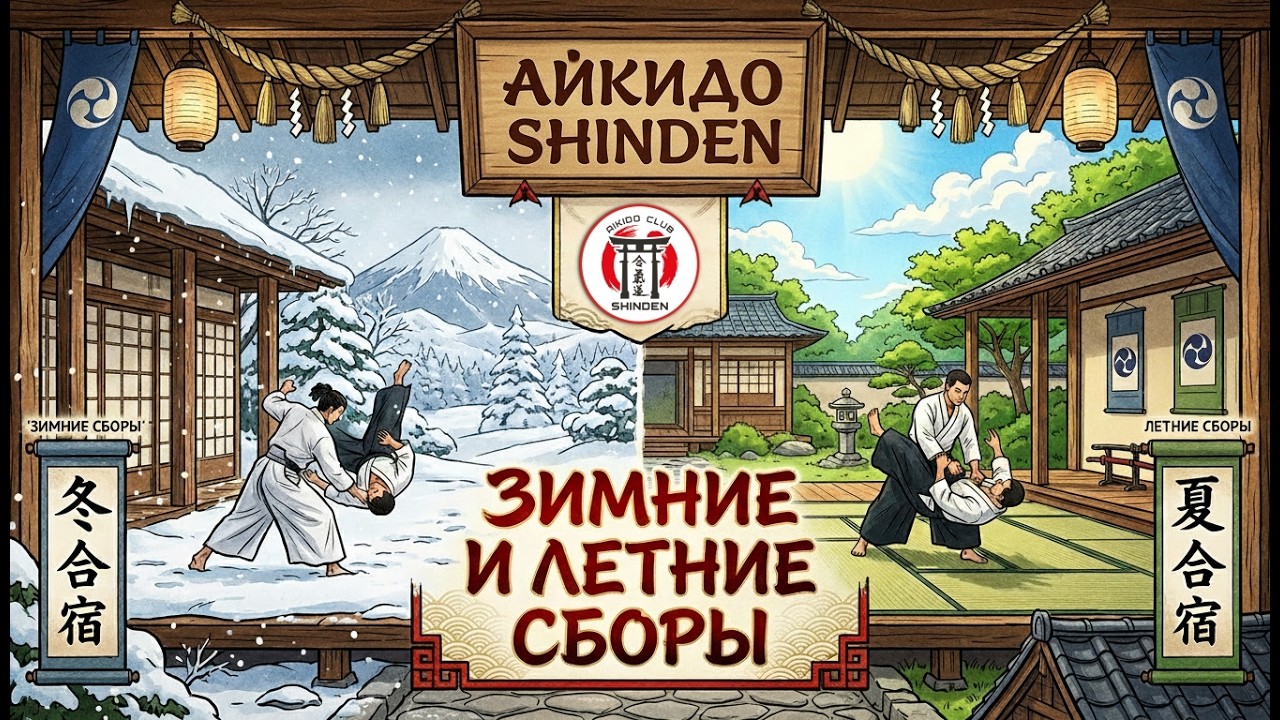 Зимние и летние сборы школы айкидо Shinden.