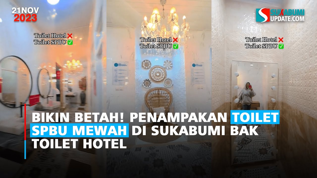 Bikin Betah! Penampakan Toilet SPBU Mewah di Sukabumi Bak Toilet Hotel