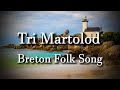 Tri martolod  breton folk song breton  english lyrics