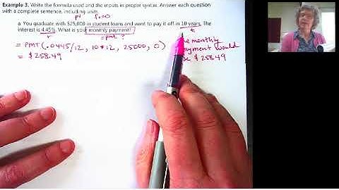 Math 105 Video 2.4a Loan Payment Examples