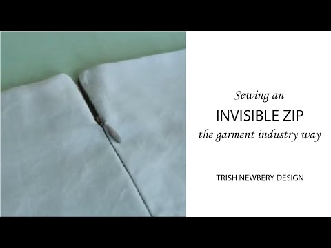 How To Sew An Invisible  Concealed Zipper The Garment Industry Way 