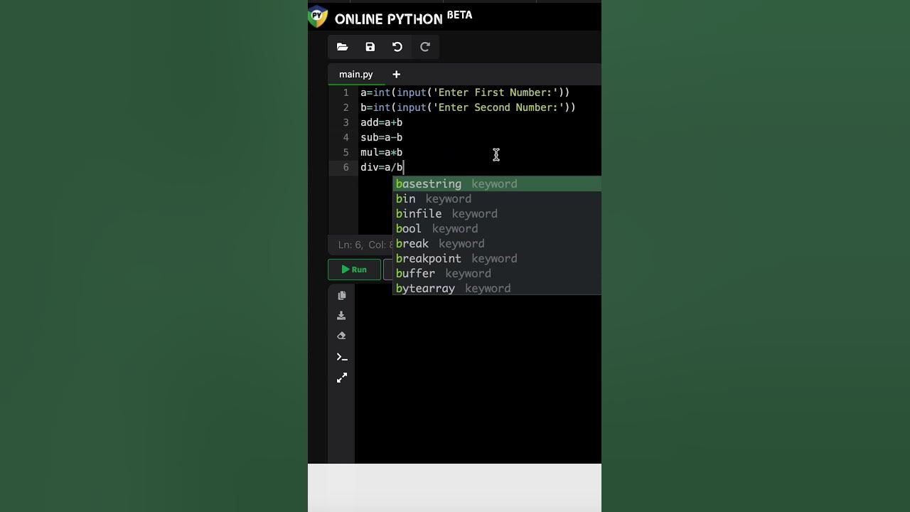 Arithmetic | Python #python #programming #coding #shorts # ...