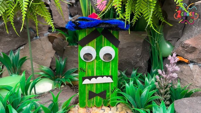 Spooky Wooden Plank Garden Transformation with Frankenstein Summerween Vibes