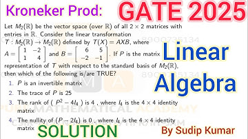 GATE 2025 Linear Algebra Q.No 48 Solution | GATE 2025 Mathematics Q.No 48 Solution