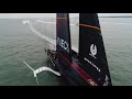 AC75 foiling  Ineos TeamUK America's Cup