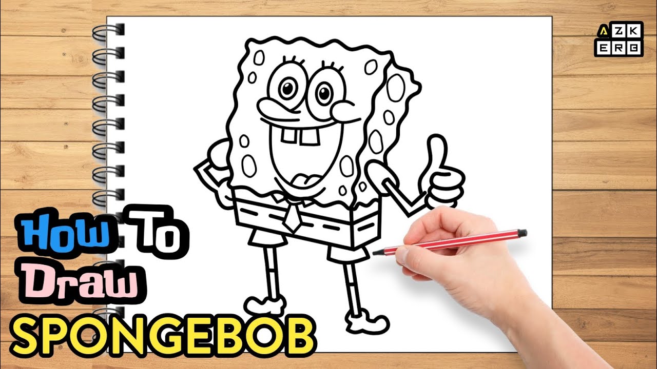 How to Draw Spongebob || SPONGEBOB SQUAREPANTS ||Step By Step Tutorial ...