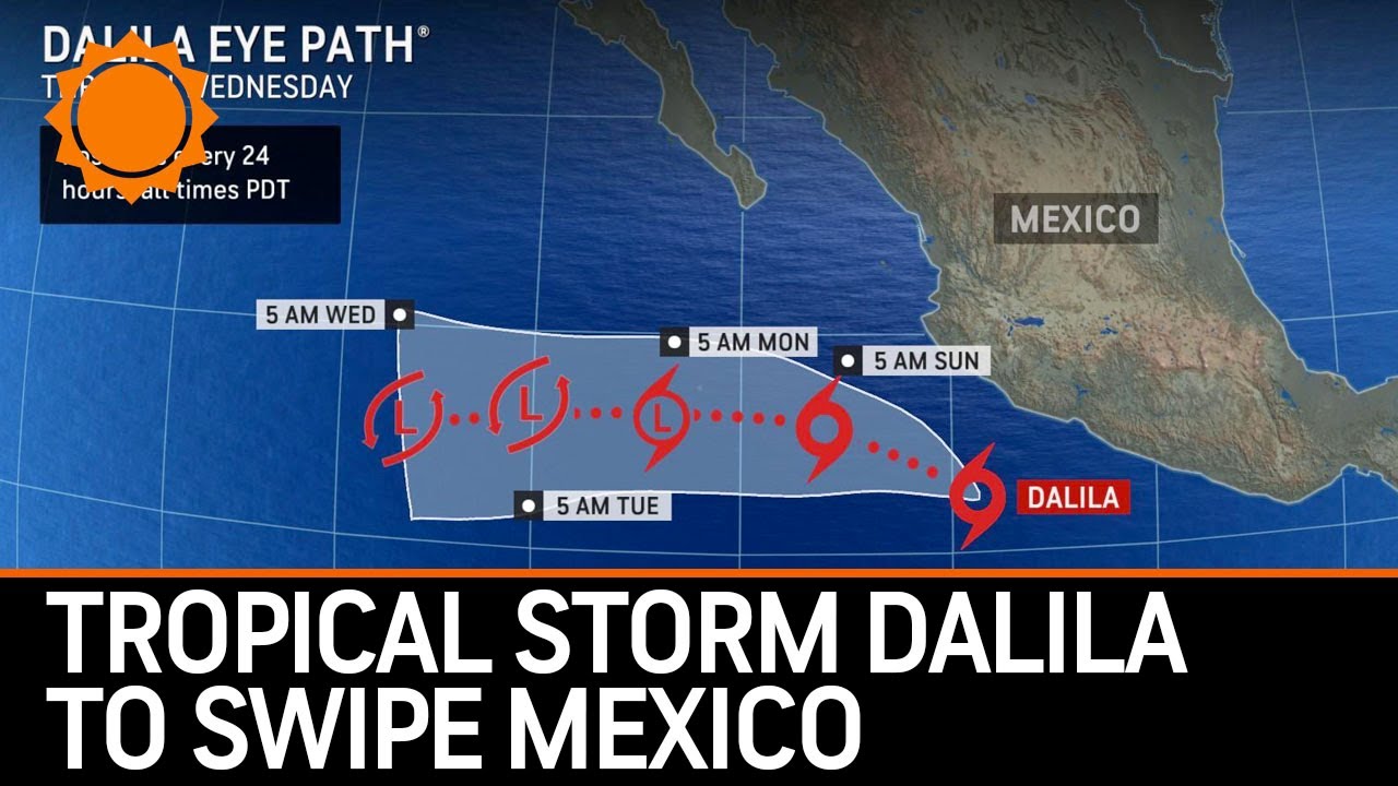 Tropical Storm Dalila to Swipe Mexico - YouTube