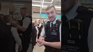 He is under arrest until he provides his details, then he is free to go!
