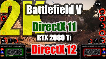 Battlefield V (2K) - GeForce RTX 2080 Ti DirectX11 vs DirectX12