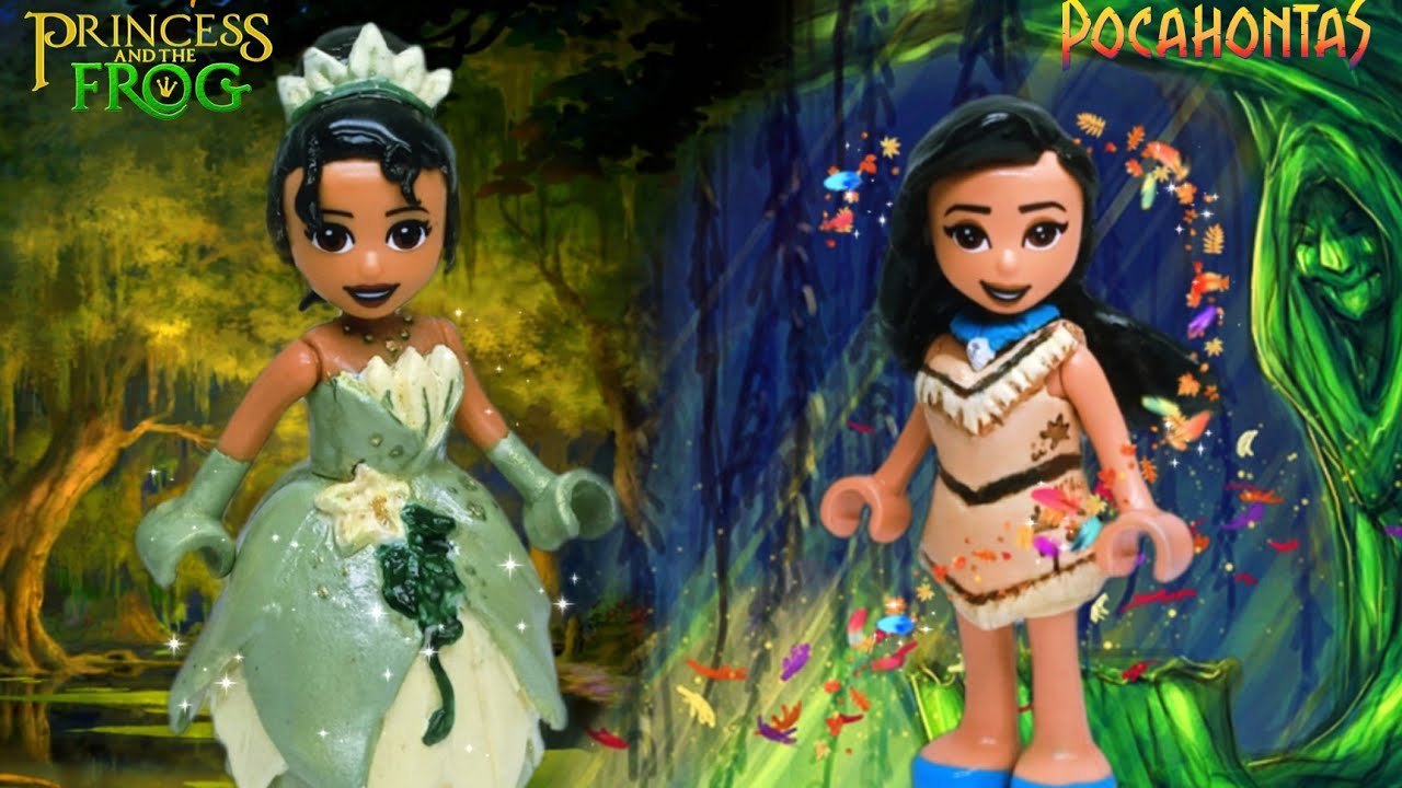 Marketing de motores de búsqueda Pequeño Acurrucarse Tiana and Pocahontas Dollify custom from Lego Disney - YouTube