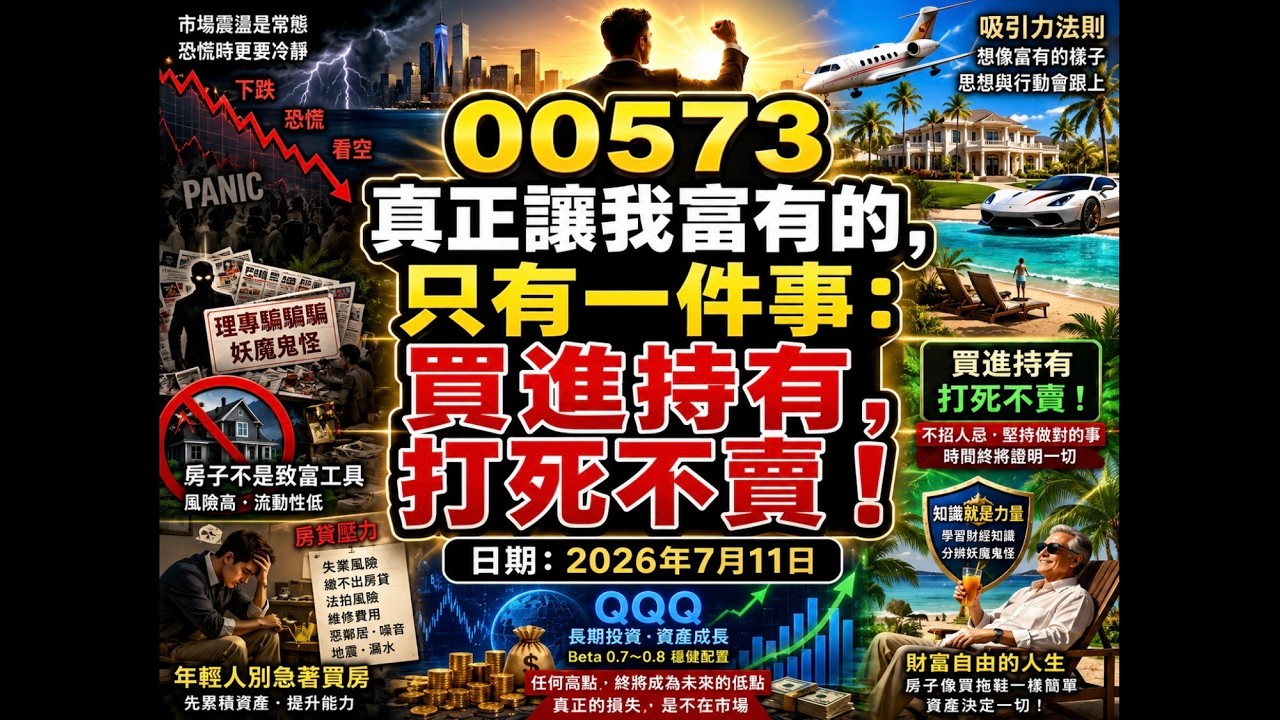 【真正讓我富有的，只有一件事：買進持有，打死不賣！】日期：2026年7月11日