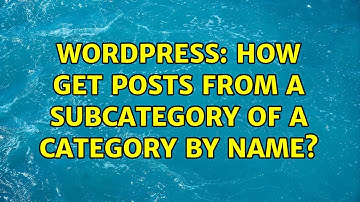 Wordpress: How get posts from a subcategory of a category by name?