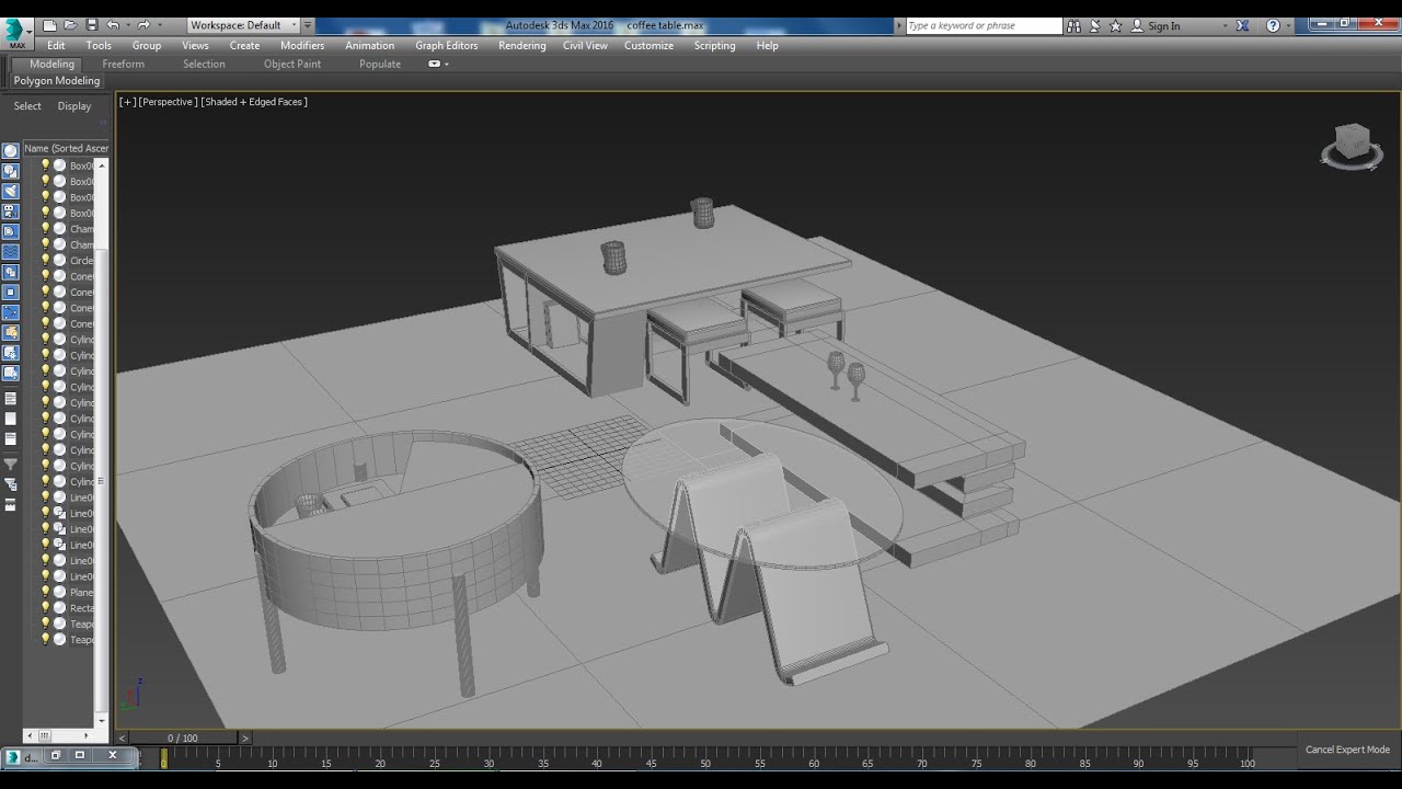 3dsmaxTutorials, Tutorial on 3D Modeling a Stylish Coffee Table in ...