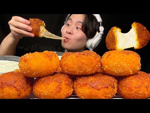 【ASMR】揚げモッツァレラチーズ🧀【咀嚼音/mukbang/Eating Sounds】