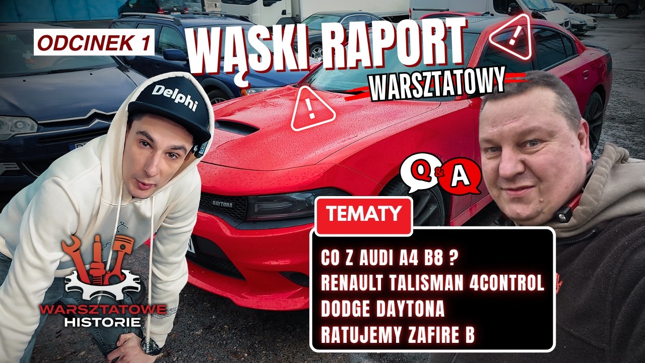 Wąski Raport Warsztatowy odc 1: Widzowie naprawili auto klienta, Q&A i dodge daytona