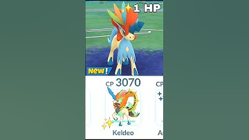 1 HP Resolute Keldeo Destroy Grunt Badly in Pokemon Go