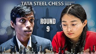 Matinding ATTACK at PRESSURE ang binigay! | GM Pragg vs GM Ju Wenjun Tata Steel Chess 2024 Rd 9