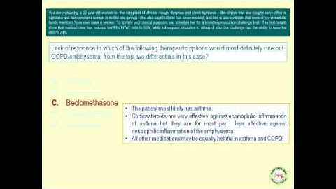 USMLE and COMLEX Review: Asthma and COPD ( Part II of VII)