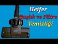 Heifer QuicleanPro Şarjlı Dikey Süpürge Süpürme Başlığı Ve Filtre Temizliği